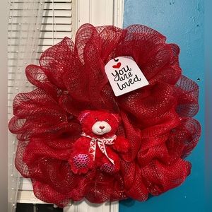 Teddy bear valentines wreath ❤️